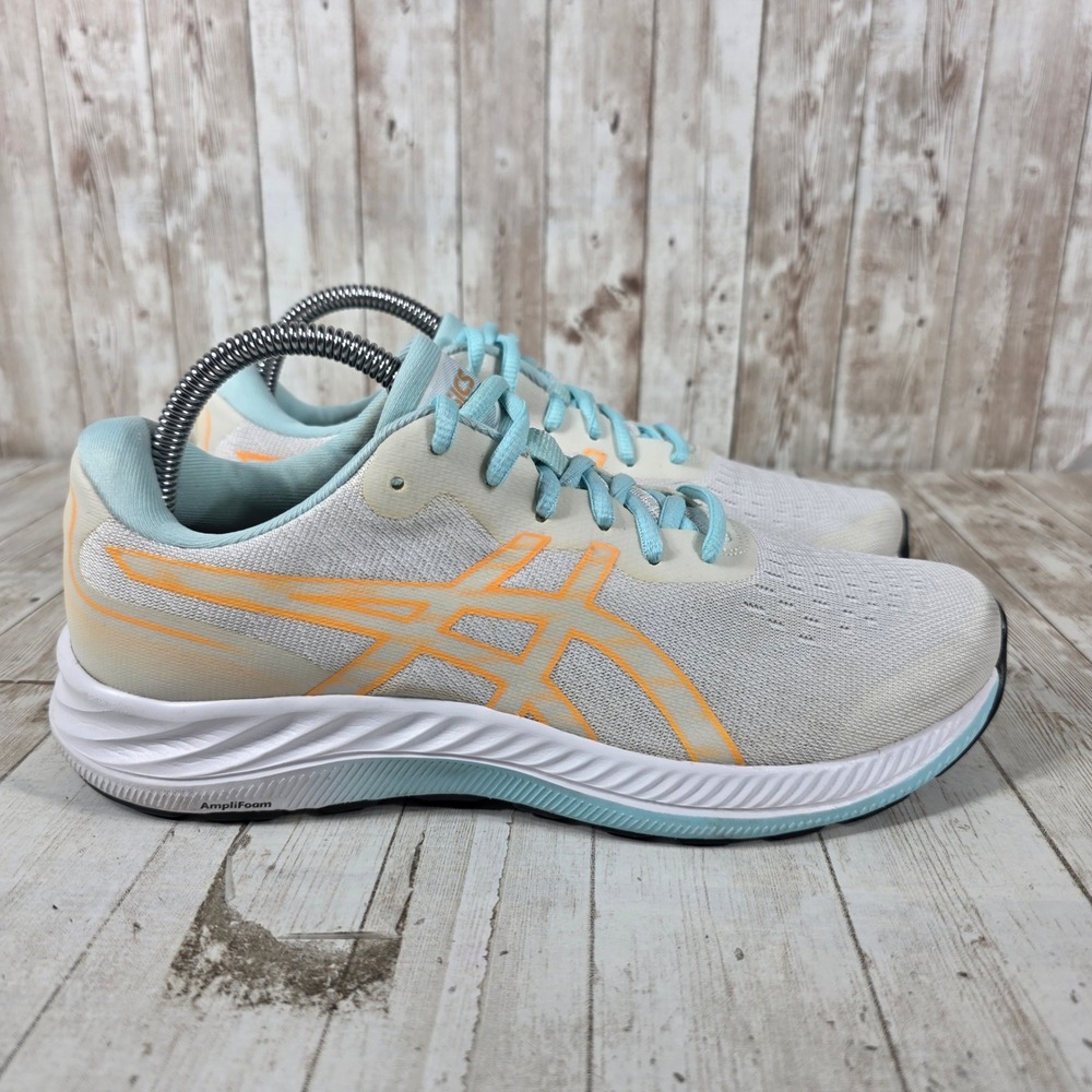ASICS Gel-Excite 9 Womens‎ Running Shoes Cream Orange Blue 1012B182 Size 9